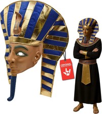 Nicky Bigs Novelties Morph Pharaoh Mask Latex Over‑Head Egyptian King Tut Headdr picture
