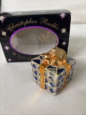 Christopher Radko Blue Pretty Paper Ornament picture