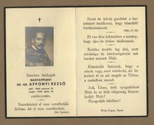 Rare Vintage 1939 Holy Card Dr. Gr. REZSO NAGYAPPONYI Hungary 1882-1939 picture