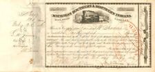 Michigan Southern and Northern Indiana Railroad signed by Leonard W. and L. R. J picture