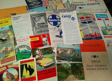 Large Vintage Lot Ephemera Brochures Postcards Decals maps Tickets Travel picture