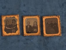 3 Civil War Era Ambrotypes – Family, Friendship & Couple Portraits c.1855–65 picture