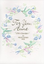 Vintage 1992 MOTHER'S DAY Card FOR AUNT by Lynn Hollyn, Helen Steiner Rice picture