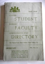 1945 antique PENNSYLVANIA STATE COLLEGE DIRECTORY student faculty picture