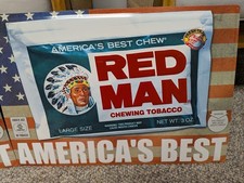 RED MAN TOBACCO METAL SIGN PINKERTON TOBACCO CO. NOS- 2002 picture
