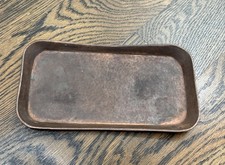 Vintage Rectangle Copper Serving Tray, 8.25”x4.75” x.5” Victorian Style Elegant picture