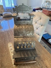 Vintage Michigan Nickel Plated Barber - Candy Shop Cash Register #7 picture