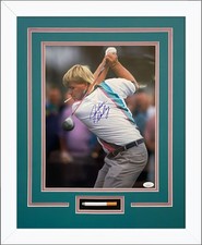 John Daly Autographed Golf (Smoking) 11x14 Photo Deluxe Framed with Cigarette - picture