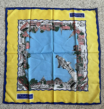 Vintage 1975 Philadelphia PA Souvenir Acetate  Square Scarf By Gavin Jamshidi picture