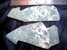 Jade slab pair 5  inches picture