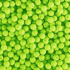 John Bead Czech Glass 4mm Opaque Beads Strand 138pcs White Lime Jewelry Craft picture