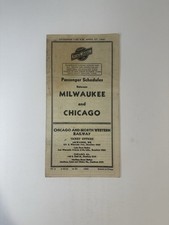 Vintage 1941 C&NW Railroad Timetable Milwaukee Chicago Passenger TC & MINT picture