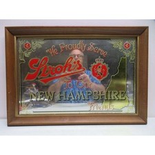 Vintage Stroh's New Hampshire friends beer mirror picture