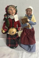 Byers’ Choice Carolers Pair – 2013 Woman Bearing Gifts & Colonial Style Woman picture