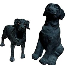 Labrador Retriever Black Lab Resin Figurines Ornaments 4IN Sitting 3IN Standing picture