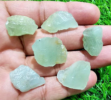 6Pcs Gorgeous Aquamarine Gemstone Rough Lot 20-25mm Aquamarine Raw Stone Bulk picture