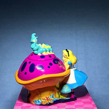 VTG Disney Treasure Craft Alice in Wonderland Mushroom Cookie Jar Caterpillar picture