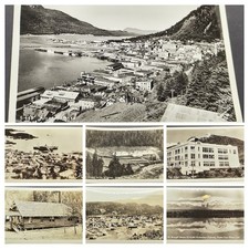7 RPPC's Vintage Wrangell, Skagway, Juneau, Ketchikan, Alaska Historical picture