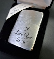 Zippo 1941 Replica | Sterling Silver #24 | Satin Brushed | Custom Engraved | NIB picture