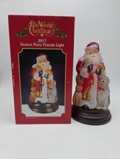 2017 Old World Christmas Santa's Furry Friends Night Light Holiday Read picture