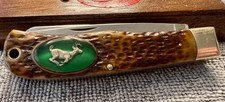 Vintage Camillus USA No. 10 American Wildlife Deer 2-Blade Folding Pocket Knife picture