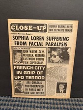 1974 July 1st National Close-Up Newspaper, Sophia Loren, John Wayne  (10U) picture