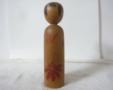 Abe Heijiro Kokeshi Handmade Vintage Retro Japanese Folk Doll 21 cm tall picture