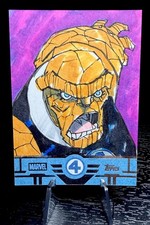 2026 Topps Finest Fantastic Four Marvel The Thing Sketch Auto 1/1 Auto Micelli picture
