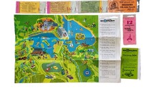 RARE Disney Collectible 1971 Magic Kingdom First Map Brochure Ticket Parking 7pc picture