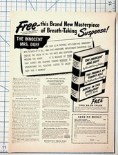 Vintage 1940s Detective Book Club Magazine Ad Mystery Novel Offer New York picture