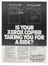 Savin 780 Paper Photocopier 1979 Vintage Print Advertisement picture