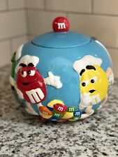 Vintage 2002 M&M's Blue Candy Chefs Cookie Jar Retired Design picture