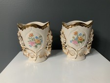 Vintage Knox Imperial Hand Painted Vases.  Set of 2. picture