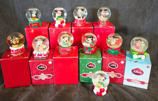 Disney JCPenney Mickey Minnie Mini Snow Globe Lot 2005-2015 11pc w Boxes picture