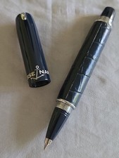 Genuine Ullysee Nardin Rollerball Pen   Marina Blue Resin w/ Leather  picture