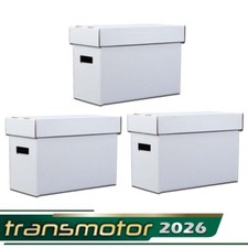 3Pcs Short Comic Book Storage Boxes Holds 150-175 Stackable Archival Cardboard picture