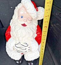 Vintage Atlantic Mold Winking Santa Claus 20” Ceramic Christmas 1970s XL picture