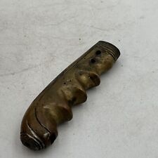 Vintage Handcrafted Brass Sword Handle Collectible Unknown Origin picture