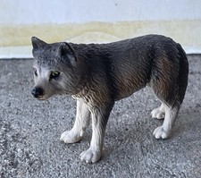 Schleich Grey WOLF 14249 Retired NICE alert adult pose 2002 mark picture