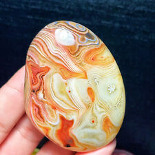 TOP 143G Natural Polished Silk Banded Lace Agate Crystal Stone Madagascar L449 picture