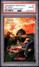 1994 Marvel Masterpieces #31 Dr. Doom : Gold Foil Signatures : PSA 8 picture