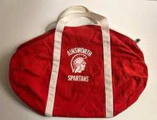 Vintage 1981 Flint Ainsworth Spartans Canvas Duffle Bag 15” Logo Michigan EX picture