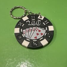 Las Vegas Casino Poker Chip USA Good Luck Keychain Charms Token picture