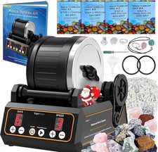 Rock Tumbler Kit, K1 Professional Large 2.5LB Capacity Edition - Memory Funct. picture