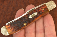 CASE XX USA FANCY AUTUMN BONE MINI TRAPPER KNIFE 6207 SS WORKED 2016 NICE (36733 picture