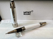 New Luxury Montblanc JFK Special Edition Rollerball Pen White Silver Writing Box picture