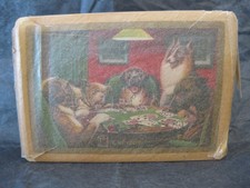 1933 A WATERLOO Dogs Playing Poker, Gold Edged Linen Playing Cards, Mint, Sealed picture
