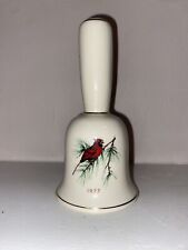 Vintage Cardinal Bell Ceramic Gold Accents Vintage 1977 Christmas picture