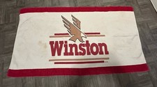 Vintage Winston Cigarettes Eagle Logo Beach Towel Southern Terry Made in USA Red picture
