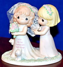 Precious Moments SISTERS ARE TIED TOGETHER WITH HEART STRINGS 2008 picture